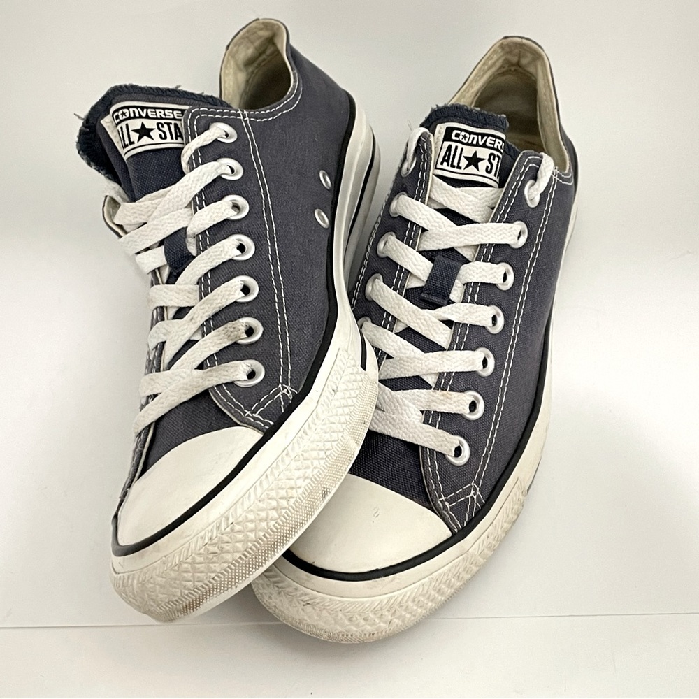 Converse Shoes Chuck Taylor Ox All Star Navy Blue/White Sneakers Mens 9 Wo’s 11